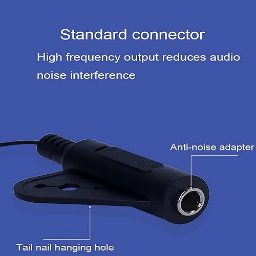Miniatura 5 de 2 piezas de micrófono piezoeléctrico para guitarra acústica ukelele violín, mandolina, banjo con púas de guitarra