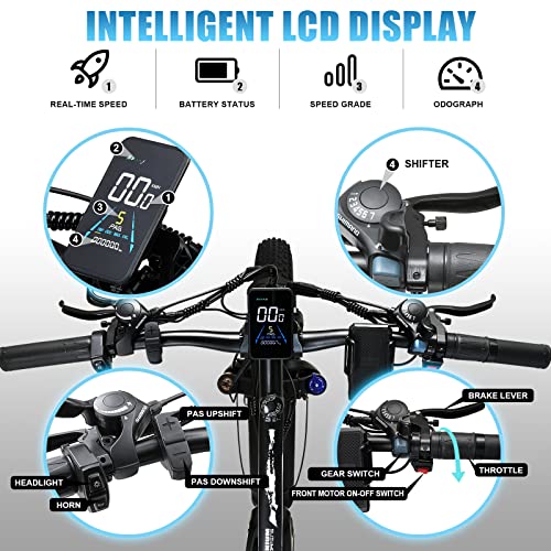 Keteles K800 2000W 23Ah Electric Bike For Adults, 26'' All Terrain Fat Tire Beach Snow Electric Bicycle Dual Motor Removable Battery Up To 30Mph Mountain Ebikes Hydraulic Disc Brake Electric City Bike #TOP6