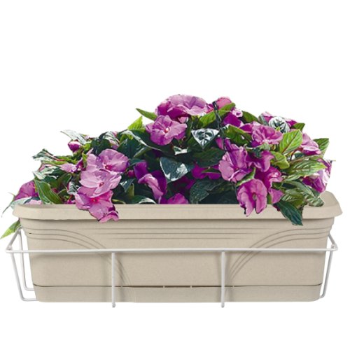 Preisvergleich Produktbild CobraCo 24-Inch White Basic Adjustable Flower Box Holder F2426-W