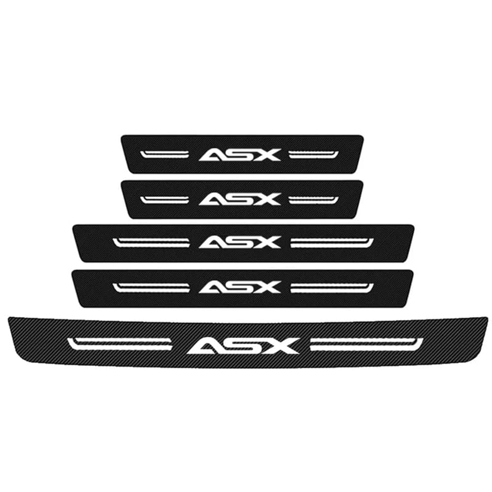 4 stks Koolstofvezel Auto Instaplijsten Protector, voor Mitsubishi ASX Protector Decoratie Accessoires Drempel Beschermende Stickers