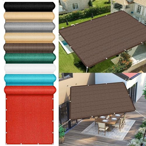Toldo vela de sombra resistente HDPE jardín y terraza de diseño marrón 2