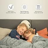 Ella Health Kołdra Obciążeniowa dla Dzieci 3.2 kg 100x150cm - Kołderka Sensoryczna dla Dziecka - Hipoalergiczny Granulat Szklany, Miękka Bawełniana Powłoczka - Koc Dla Dzieci 25-40kg – Minky