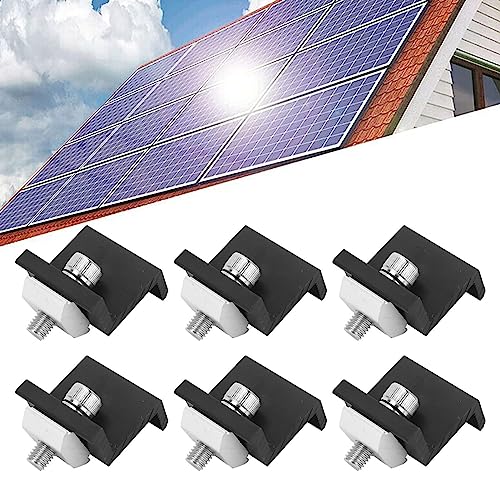 Painel Solar Fotovoltaico 12pcs Braçadeira de Extremidade z Liga de Alumínio Painel Solar Suporte de
