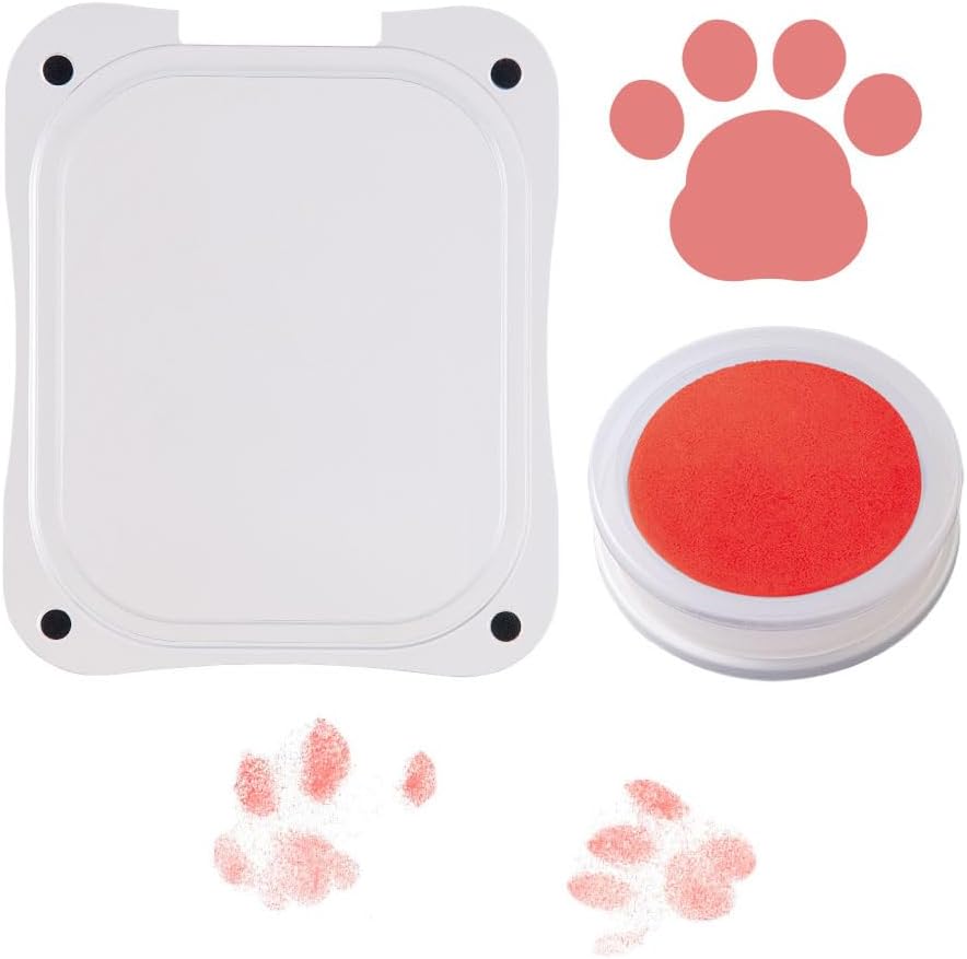 Artline PETATTI, Stamp PAD for PAW Print 3-5/16” x 2-9/16”, RED, Dog Paw Print Kit, Cat paw Print kit, Safe and Clean, DIY
