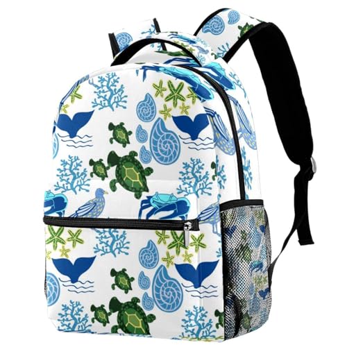 Sac de voyage décontracté tortue verte et faune marine pour les sorties et le week-end