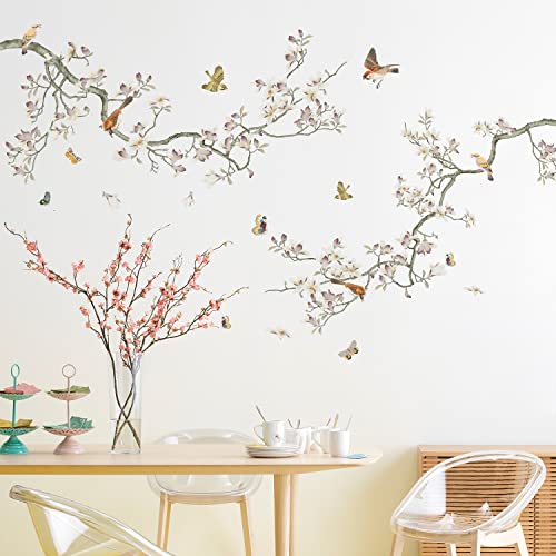 Vinilos Decorativos Ramos y Flores Blancas para Pared miniatura 6