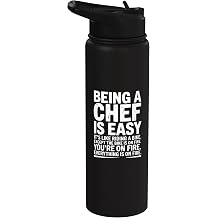 Chef Humor Kitchen Quote Funny Cooking Joke Stainless Steel Insulated Water Bottle