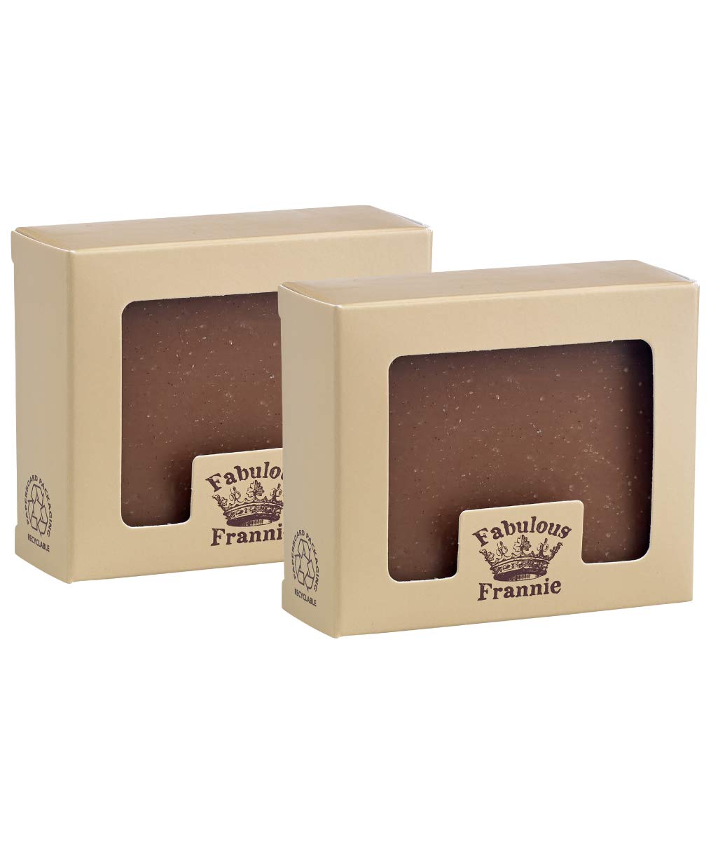 Fabulous Frannie Cinnamon Essential Oil Herbal Soap Gift Set each made with Cinnamon Pure Essential Oil 4 Ounce (Pack of 2)