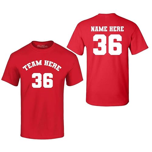 Custom Sports Team Jersey Your Name and Number T-Shirt |