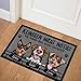 SpecialMe® Fußmatte Hund mit Namen personalisiert (1-3) Klingeln Nicht nötig Geschenk für Hundebesitzer rutschfest & waschbar schwarz 60x40cm