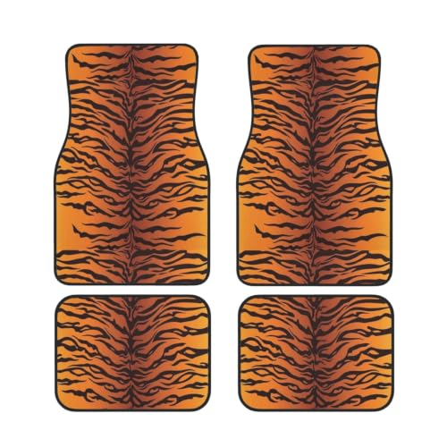 Alfombrillas antideslizantes de neopreno con rayas de tigre para proteger el suelo del coche
