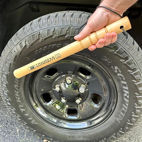 Image of 18 inch Hickory Tire Thumper - Made in USA, Durable Truck Tire Pressure Checker, Fish Bat Knocker, Roadside Tool with Non-Slip Grip