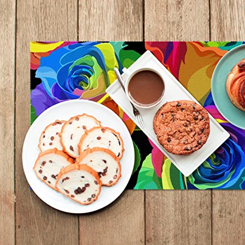 Set de table arc-en-ciel rose pour protéger des plats chauds
