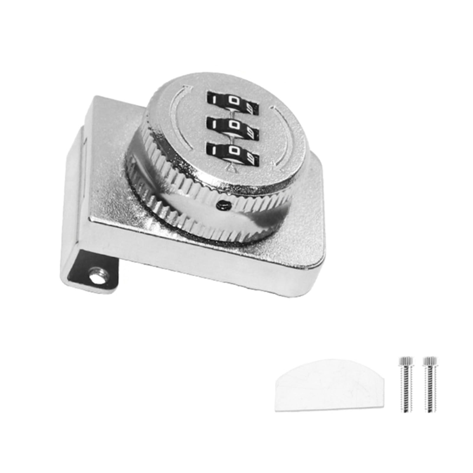 Jazuaiao Silver Glass Door 3Digit Combination Cabinet Lockers Keyless Privacy Password For Home Glass Door Password