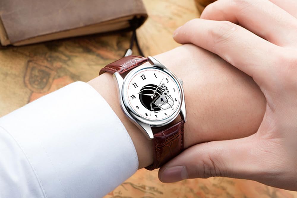 Men Watch Casual Waterproof Quartz Watches Clock Date Classic Business Brown Leather Christmas Wristwatch Football Sports Wristwatch