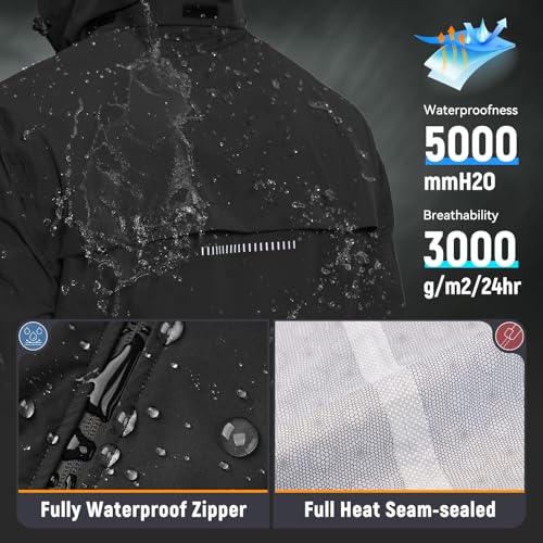 baleaf Jaqueta de chuva masculina, impermeável, corta-vento, corrida, ciclismo, golfe, caminhada, ca