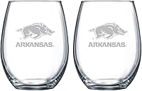 Vista 40 de RFSJ Juego de 2 copas de vino o bebidas con logotipo de Satin Frost (Alabama)