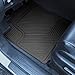 FH Group Car Floor Mats - Heavy-Duty Rubber Floor Mats for Cars, Universal Fit Full Set, Trimmable Automotive Floor Mats, Climaproof Floor Mats, Big Floor Mats for SUVs, Truck Floor Mats Black