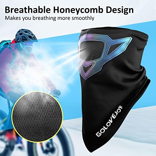 Snood for Men Women Winter Neck Warmer, Motorbike Waterproof Snood with Thermal Fleece Face Warmer Neck Gaiter Cycling Scarf Face Cover for Skiing, Sports, Cycling, Running