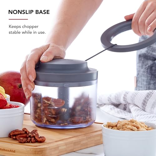 KitchenAid Manual Food Chopper, Charcoal Gray, 3.8 Cups - Thumbnail 7