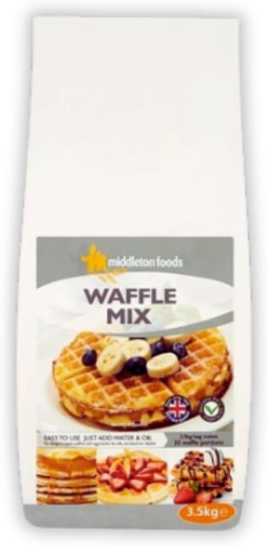 Easy Waffle Mix 3.5kg - Waffle mixture for waffle maker, 100% British wheat, each bag makes 75 waffles (3.5kg)