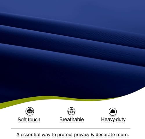 Miniatura 5 de PONY DANCE Cortina para puerta francesa, cubierta opaca de privacidad, 12 x 72 pulgadas, oscurecimiento de la habitación, cortinas de ventana con