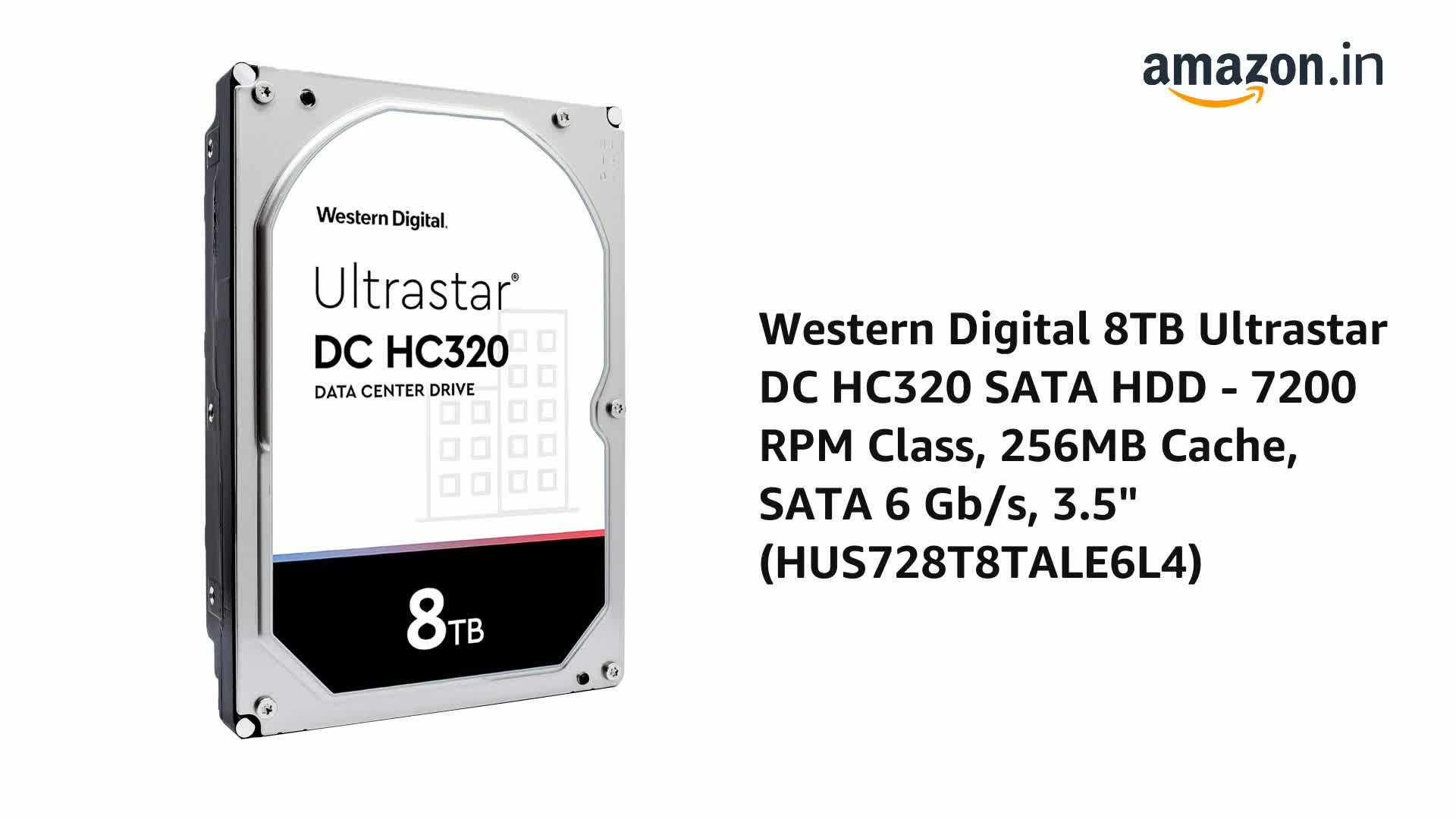Amazon.in: Buy Western Digital 8TB Ultrastar DC HC320 SATA HDD