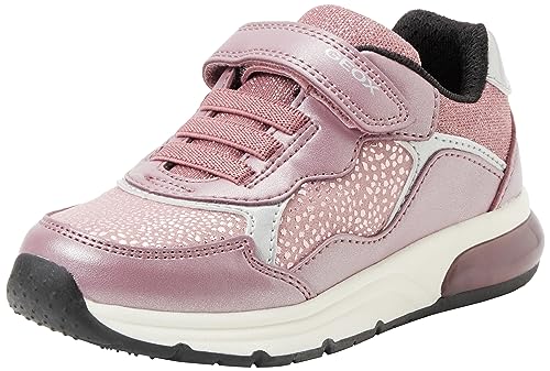 Geox J Spaceclub Girl, Zapatillas, Dk Pink Silver, 31 EU