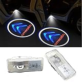 QJZoncuji Coche Logo LED Proyector luces puerta, 2 PC Coche LED Logo Puerta Iluminación