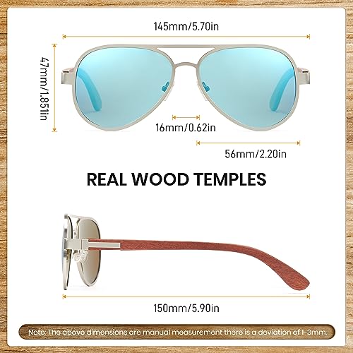 Cyxus Polarized Aviator Sunglasses for Men Women UV400 Protection Aviators Glasses for Driving Hiking Travel — view 5