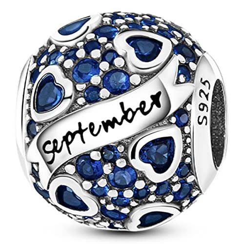 Image of MULA Birthstone Charms 925 Sterling Silver for Bracelets and Necklaces