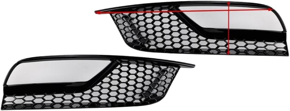 Amazon | RS4 スタイルアウディ A4 B8.5 S ライン S4 2013 2014 2015 バンパーフォグライトランプカバーグリルグリル(Chrome  Without Hole) | グリルガード | 車＆バイク