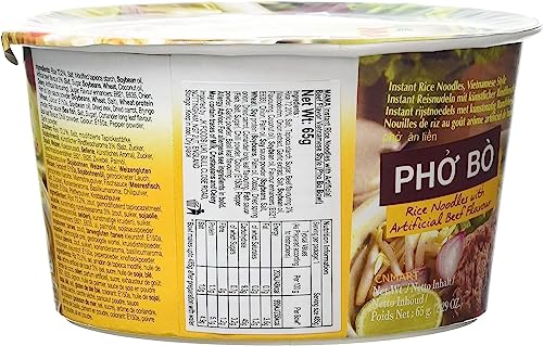 MAMA Instant Rice Noodle Vietnamese Style Pho Ga Vermicelli Bowl Beef Flavours 65g (Pack of 6) by CNMART - Image 4