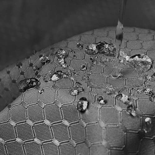 Ufriday Classic Waffle Weave Charcoal Grey Fabric Shower Curtains With Clear Mesh Window 72 X 72 Inch, Durable Polyester Solid Charcoal Shower Curtain For Men And Boys #TOP2