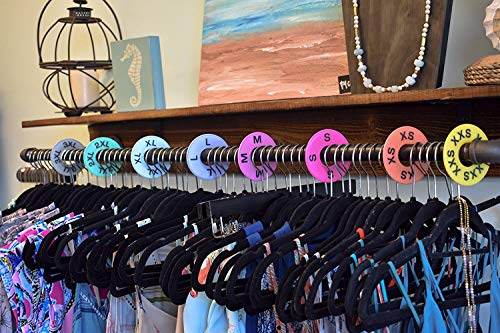 COLIBYOU Clothes Size Dividers (40 Pack) Clothing Rack Round Closet Hangers, Perfect for Live Sale and LuLaRoe Supplies, Sizes XXS to 3XL - Thumbnail 5