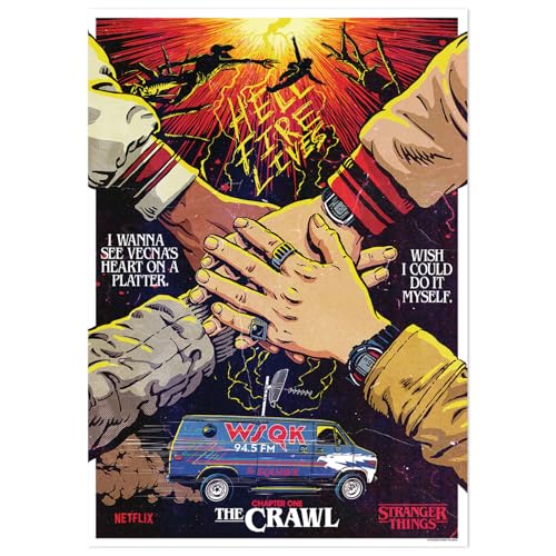 Décoration murale geek Stranger Things 5 The Crawl pour salon et salle de cinéma