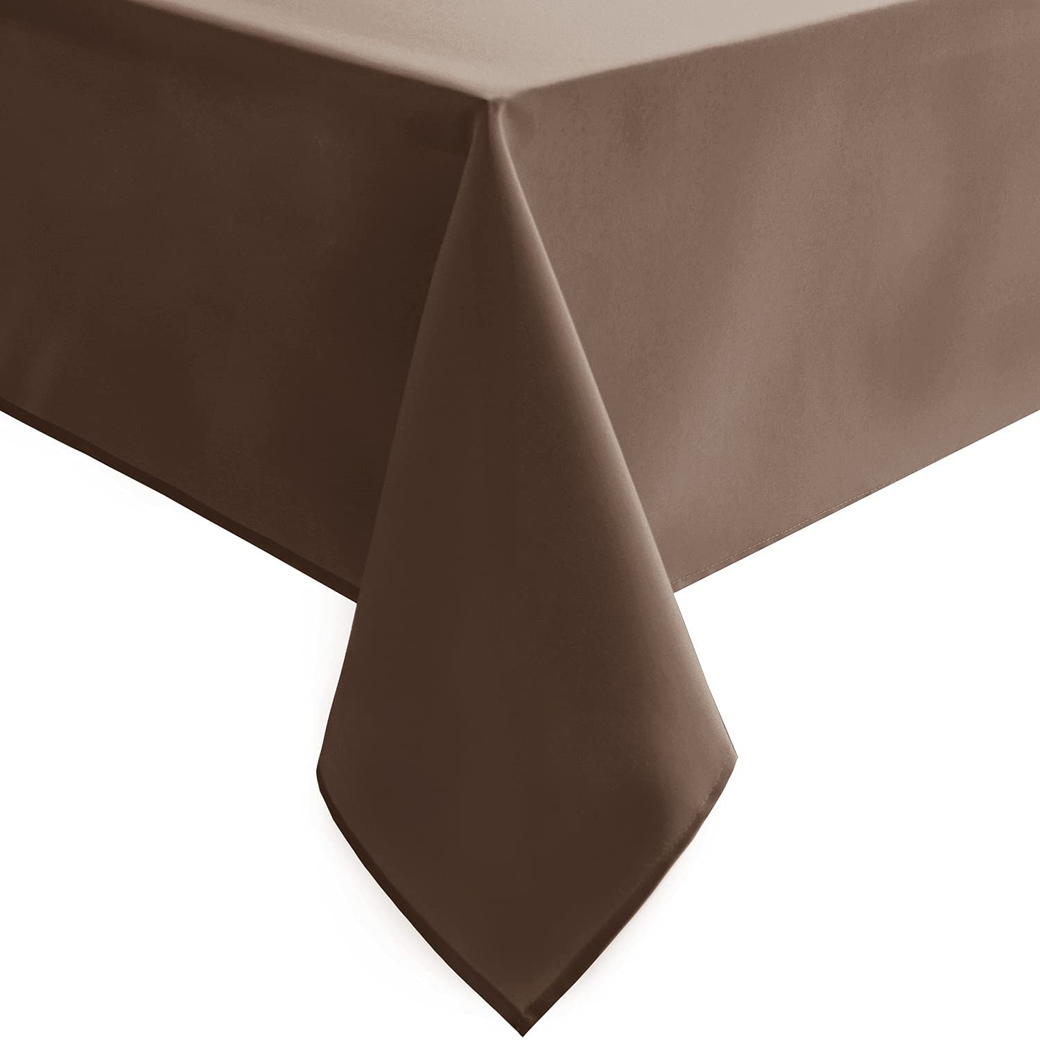 Hiasan Tan Rectangle Tablecloth - Waterproof Washable Polyester Fabric Table Cloth for Buffect Dining Birthday Party Wedding, 70 x 108 Inch — image 1