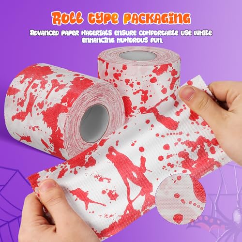 Papel higiénico de Halloween con exclusivo diseño sangriento de pulpa versátil Cabilock 8