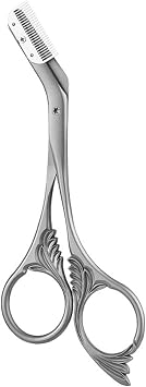 Eyebrow Trimming Scissors with Combs, Gray