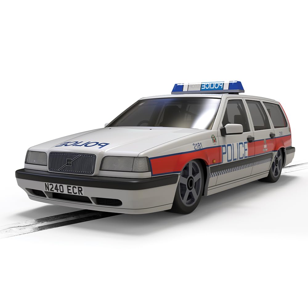 Scalextric C4627 Volvo 850 Estate - Police Edition Slot car racing, White/Orange