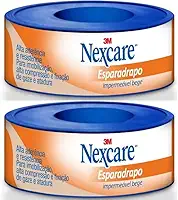 Kit com 2 Esparadrapo Impermeavel Nexcare 12MM X 3M Bege