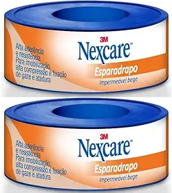 Kit com 2 Esparadrapo Impermeavel Nexcare 12MM X 3M Bege