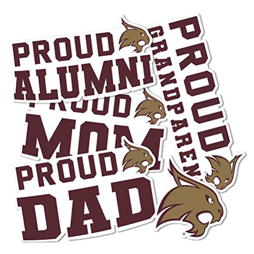 Desert Cactus Texas State University TxSt Bobcats Sticker Vinyl Decal Laptop Water Bottle Car Scrapbook (Family Full Sheet)