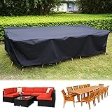 sofa set grau 【Langlebig & reißfest】: Doppelt genähte, ineinandergreifende Nähte erhöhen die Haltbarkeit dieser Terrassenmöbelabdeckung und reißen nicht so leicht ein. Die Abdeckung ist jedoch immer noch weich genug, um sie zu falten und zu lagern, praktisch für den häufigen Gebrauch.