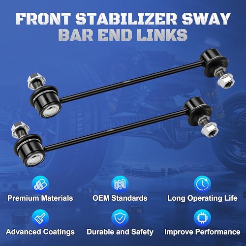 K750032 Front Stabilizer Sway Bar End Links Compatible with 2007 2008 2009 2010 2011 2012 Hyundai Elantra & Kia Optima Rondo Magentis, 2010-2013 Kia Forte Forte5, Set of 2 by A-NAFTULY - Used condition - Image 4