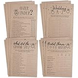 Your Main Event Prints Bridal Shower Games for Wedding, Rustic Kraft, 25 Games Each