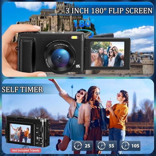 Cámara Digital 4K UHD con 48MP y Pantalla Flippable - Fernando Cortés