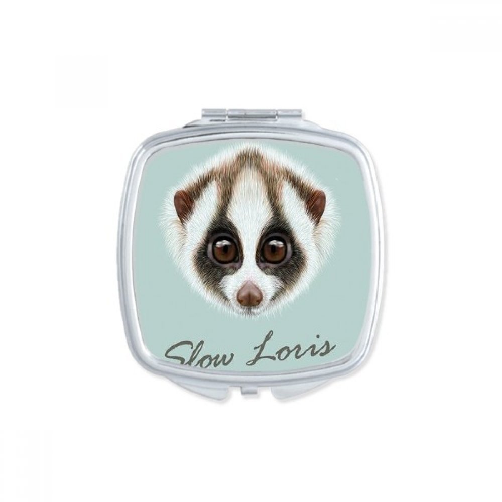 Miroir compact loris mignon pour retouches maquillage rapides en déplacement et voyage