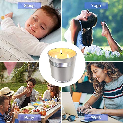 Topsics 16 Oz Citronella Candles Outdoor Indoor, Large Citronella Candles For Patio/Home/Garden, 3 Wicks Citronella Burning Time Lasting 100 Hours Each, 100% Natural Soy Wax Candles (2 Packs) #TOP7