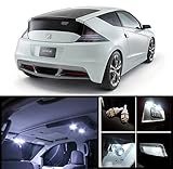 EliteTech 2011 - 2016 Honda CRZ Premium LED Package (White) - Interior + License Plate (9 pieces) 2011 2012 2013 2014 2015 2016